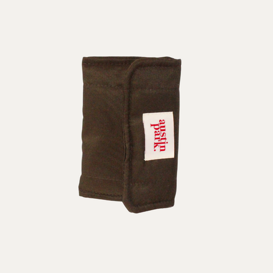 Quilted Silk Card Holder - Khaki